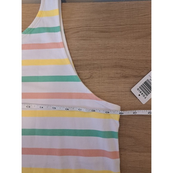 Torrid Women's 2X Top Multi Stripe One Shoulder Foxy Tank - Picture 4 of 6